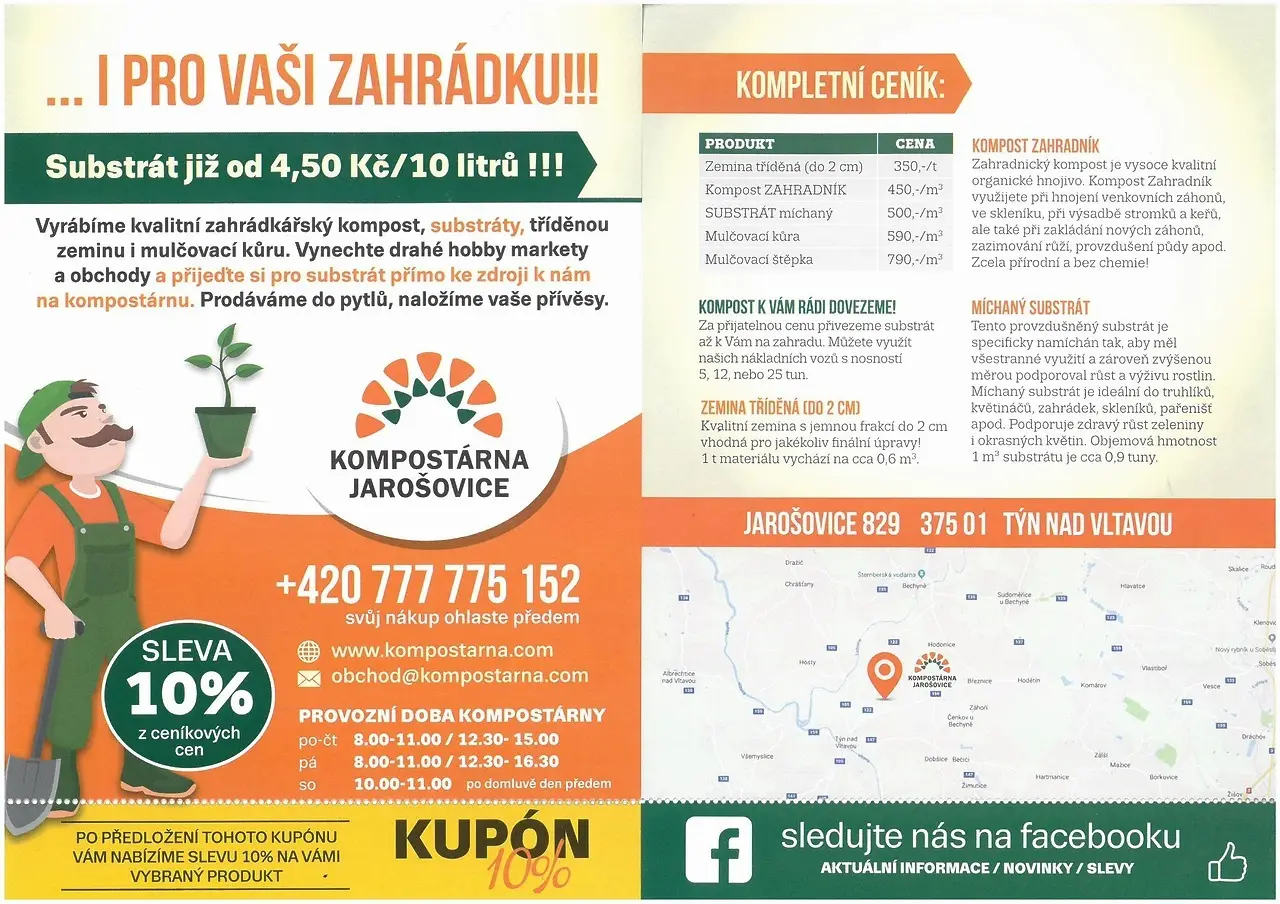 10% SLEVA NA VŠECHNY NAŠE PRODUKTY