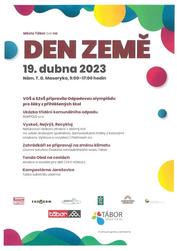 Den Země 2023 v Táboře opět s naší účastí